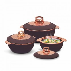 Asian Globus Insulated Casserole Set 1.6L+2.5L+3.5L Asian Globus Insulated Casserole Set 1.6L+2.5L+3.5L