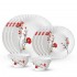 Borosil Larah Fluted Chrys 12Pcs Dinner Set