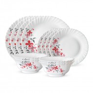 Borosil Larah Fluted Fiore 12Pcs Dinner Set