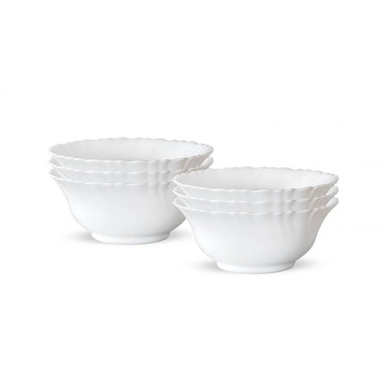 Borosil Fluted 5inch Soup Bowl 6Pcs Set 