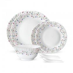 Borosil Larah Fluted Roselle 8Pcs Dinner Set