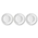 Borosil Fluted 10inch Full Plate 3Pcs Set