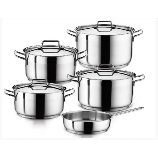 Hascevher Anett 9pcs S/Steel Cookware Set