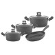 Hascevher Granit 7 Pcs Cookware Set