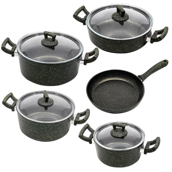 Hascevher Granit 9 Pcs Cookware Set Hascevher Granit 9 Pcs Cookware Set