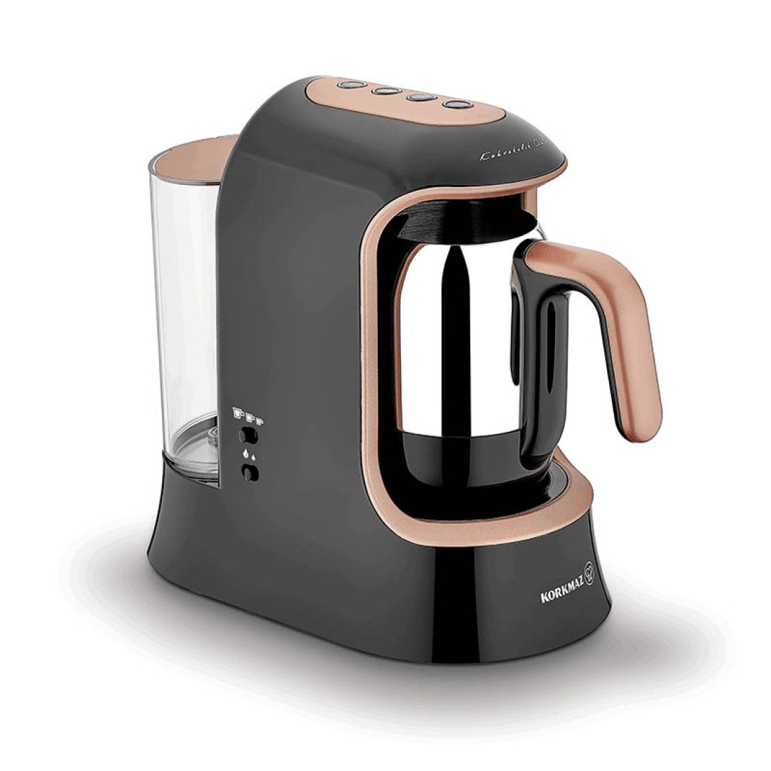 Korkmaz Kahvekolik Aqua Turkish Coffee Machine Black/Rosegold