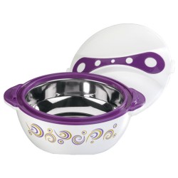 Pinnacle 3 Piece Thermo Dish Hot or Cold Casserole Serving Bowls with Lids Purple