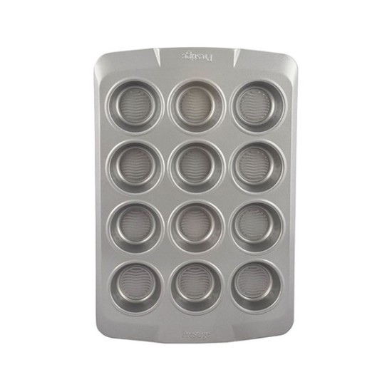 Prestige 12 Cup Deep Muffin Pan W/Bottom Design Prestige 12 Cup Deep Muffin Pan W/Bottom Design