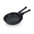 Prestige Essential Granite Frypan Set 24cm+28cm Black