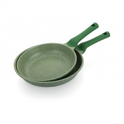 Prestige Essential Granite Frypan Set 24cm+28cm Green