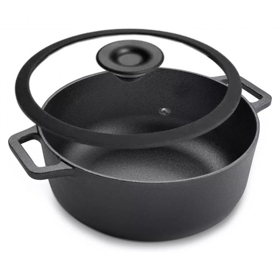 Prestige Cast Iron Casserole 20cm With Glass Lid