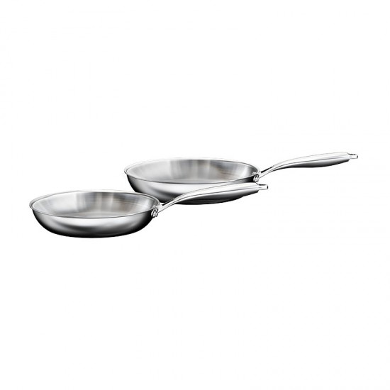 Prestige Triply Stainless Steel Twin Frypan Set 24cm+28cm Prestige Triply Stainless Steel Twin Frypan Set 24cm+28cm