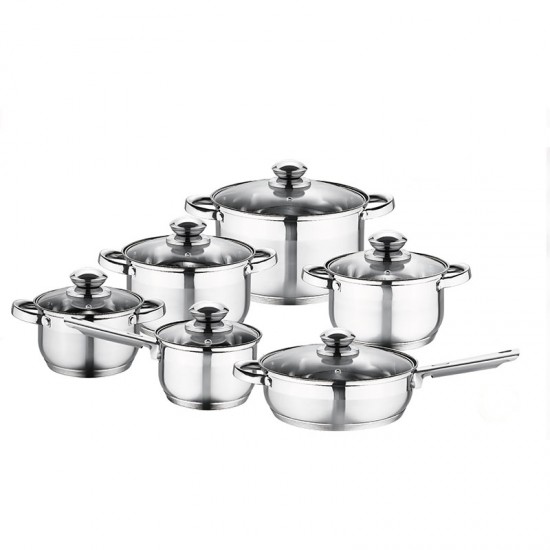 Schon Haus 12Pcs Stainless Steel Cookware Set